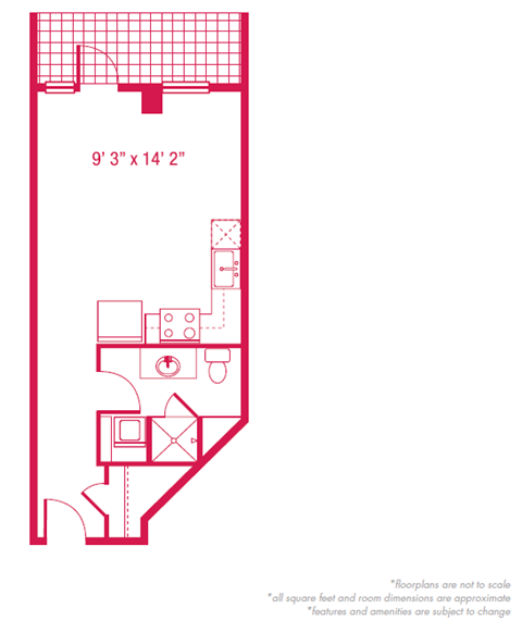 floor plan of 55 north luxury apartments to rent in the north end of boston